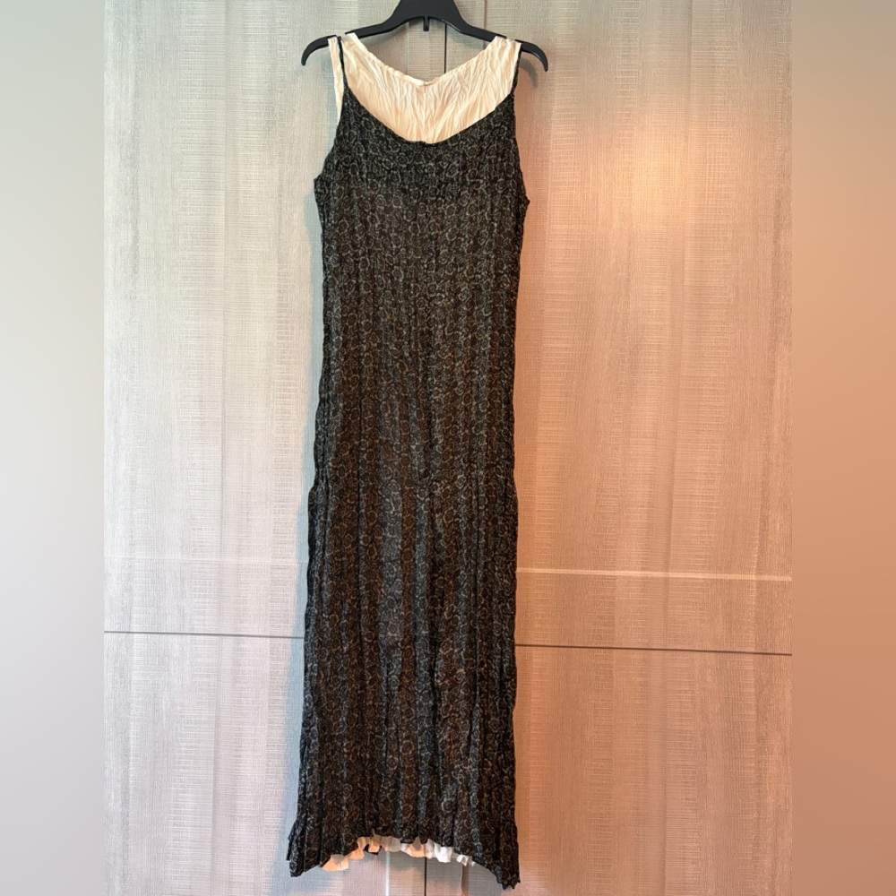 Black Floral Maxi Slip Dress